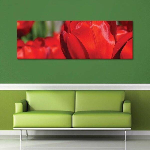 70x40 cm - Vörös tulipánok vászonkép
