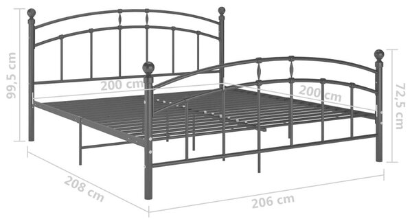 VidaXL Fém Ágykeret - 200x200 cm