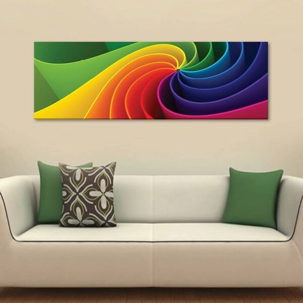 70x40 cm - 3D színes spirál vászonkép