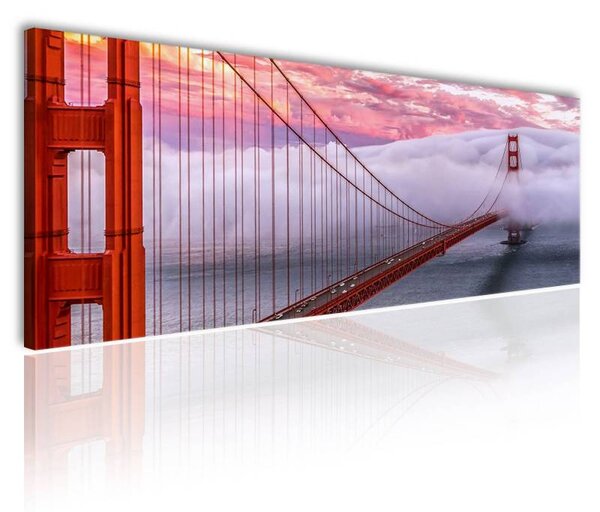 70x40 cm - Ködös Golden Gate vászonkép