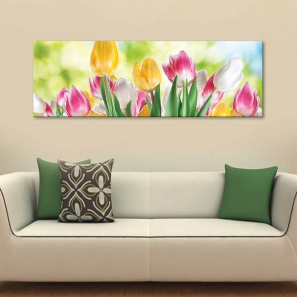 70x40 cm - Mosolygó tulipánok vászonkép