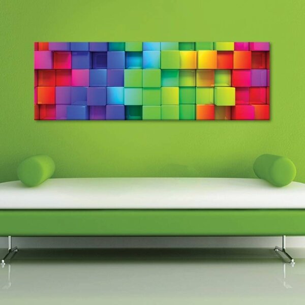 70x40 cm - 3D kockák vászonkép