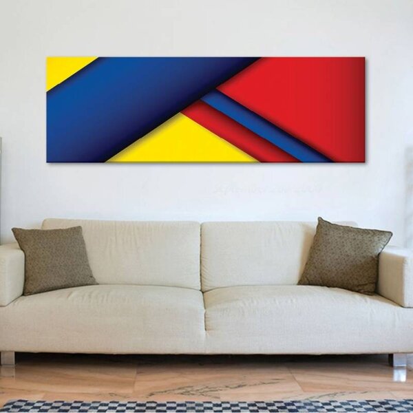 70x40 cm - Színes élek absztrakt vászonkép