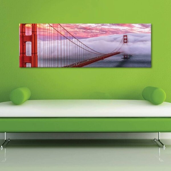70x40 cm - Ködös Golden Gate vászonkép