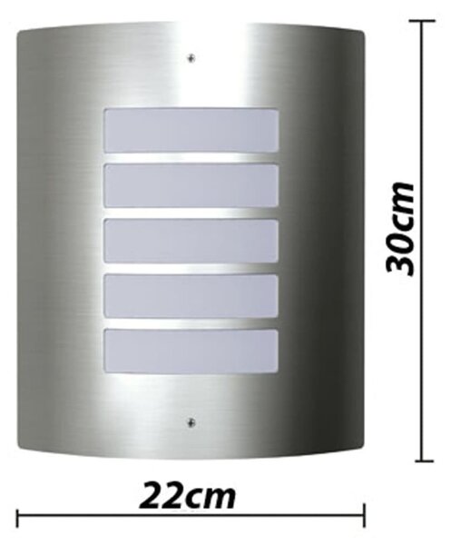 2 Rozsdamentes Acél Vízálló Fali Lámpatestek 60W