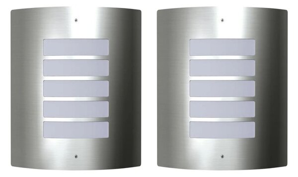2 Rozsdamentes Acél Vízálló Fali Lámpatestek 60W