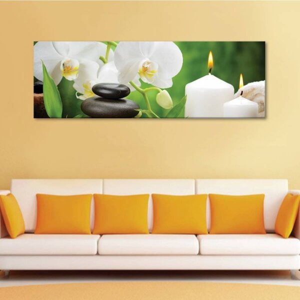 70x40 cm - Fehér orchidea feng shui vászonkép