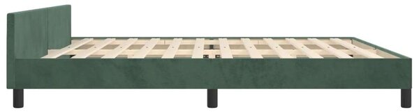 VidaXL Bársony Ágykeret - Sötétzöld - 200x200 cm