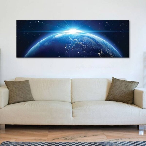 70x40 cm - A világ teteje Föld bolygó vászonkép