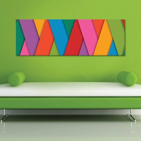 70x40 cm - Színes absztrakt vászonkép