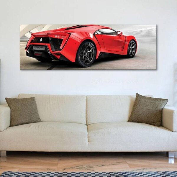 70x40 cm - Vörös sportautó vászonkép