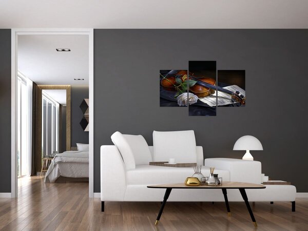 Kép - Rózsa és hegedű (90x60 cm)