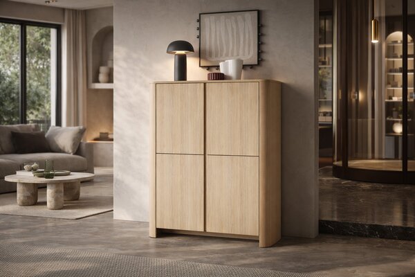 Sorrenti magas komód 103 cm – vicenza tölgy
