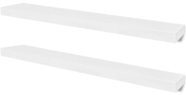 4 db fehér fali polc 100 cm