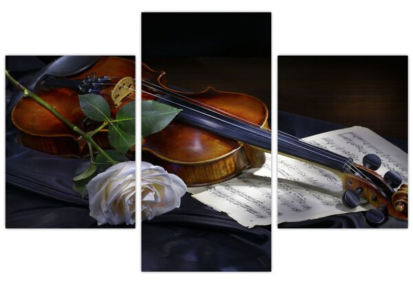 Kép - Rózsa és hegedű (90x60 cm)