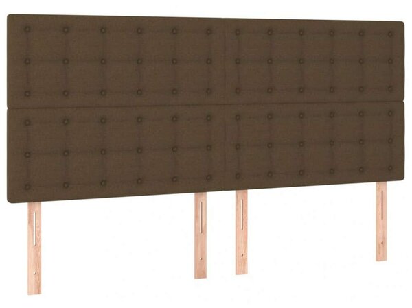 VidaXL 4 db sötétbarna szövet fejtámla 80 x 5 x 78/88 cm