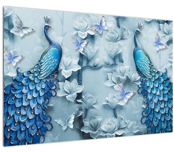 Pávák képe (90x60 cm)