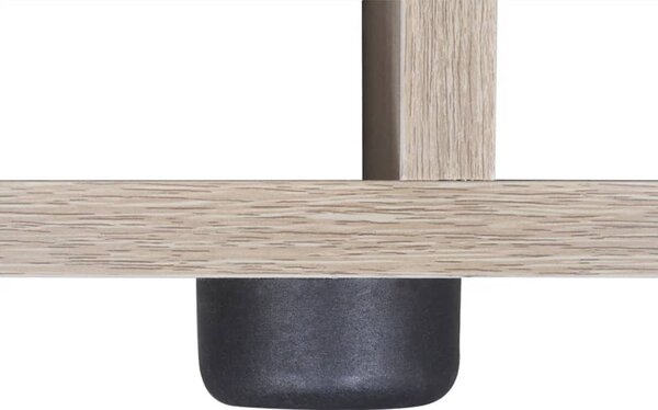 Tölgyszínű lépcsős könyvespolc/vitrines polc 107 cm