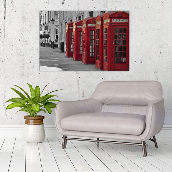 Kép - Londoni telefonfülkék (90x60 cm)