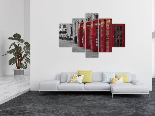 Kép - Londoni telefonfülkék (150x105 cm)