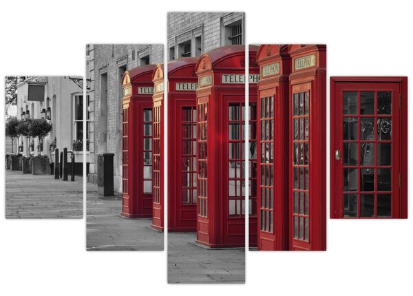 Kép - Londoni telefonfülkék (150x105 cm)