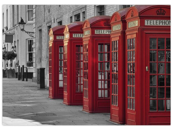 Kép - Londoni telefonfülkék (70x50 cm)