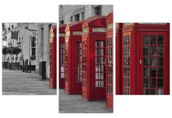 Kép - Londoni telefonfülkék (90x60 cm)
