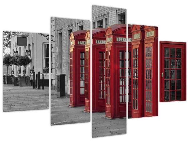 Kép - Londoni telefonfülkék (150x105 cm)