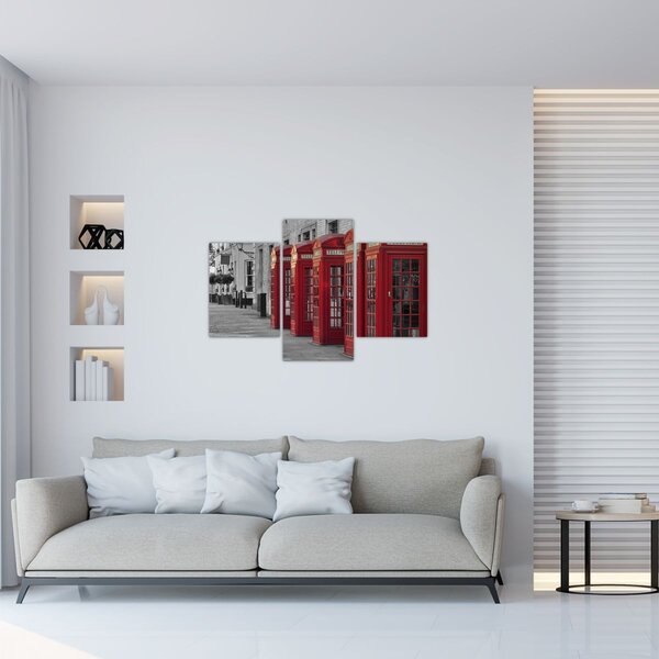 Kép - Londoni telefonfülkék (90x60 cm)