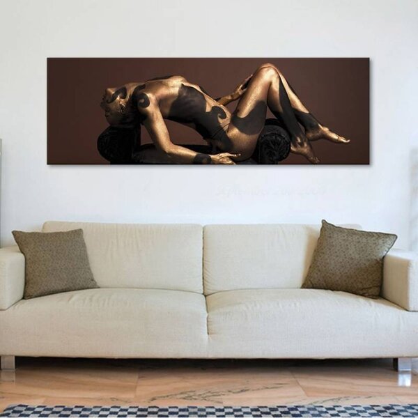70x40 cm - Festet női alak vászonkép
