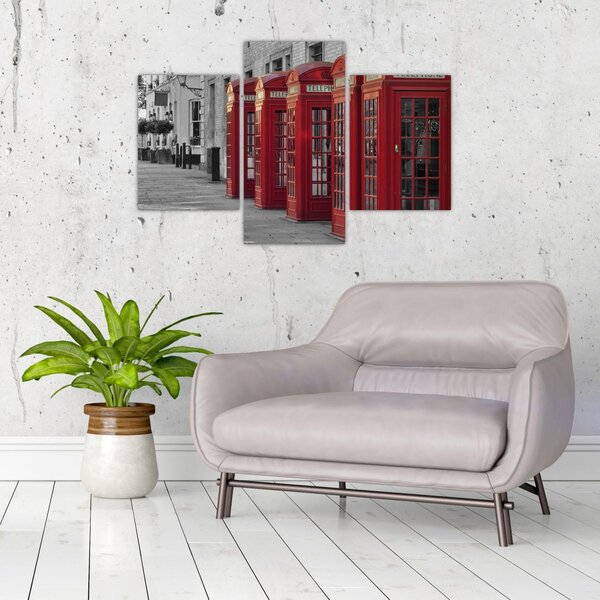 Kép - Londoni telefonfülkék (90x60 cm)