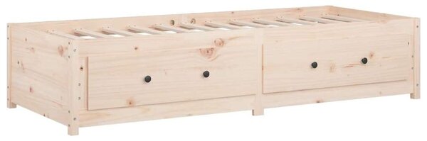 VidaXL 2FT6 Small Single tömör fenyőfa nappali ágy 75x190 cm