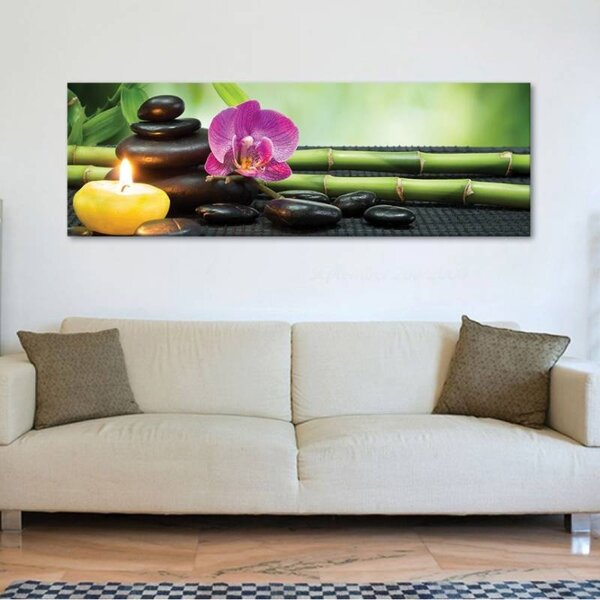 70x40 cm - Relax és orchidea vászonkép