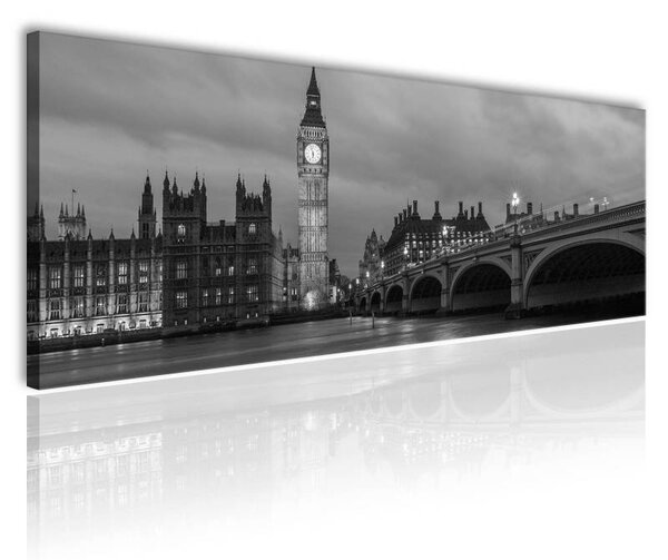 70x40 cm - Big Ben szürke árnyalat vászonkép