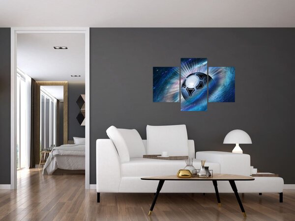 Kép - Futball a térben (90x60 cm)