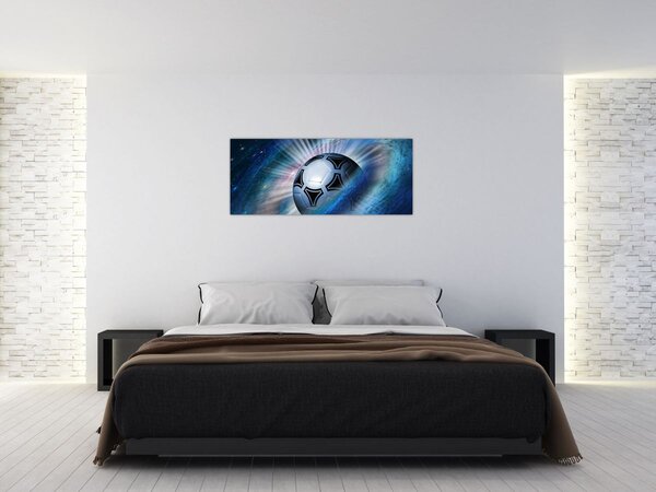Kép - Futball a térben (120x50 cm)