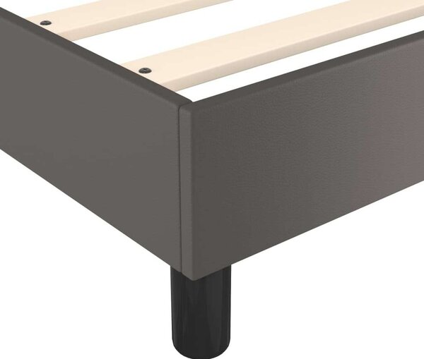 VidaXL szürke műbőr rugós ágy matraccal 200 x 200 cm