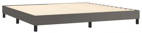 VidaXL szürke műbőr rugós ágy matraccal 200 x 200 cm