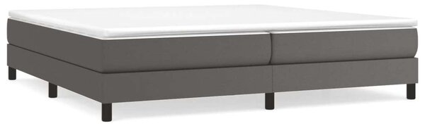 VidaXL szürke műbőr rugós ágy matraccal 200 x 200 cm