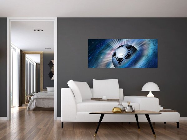 Kép - Futball a térben (120x50 cm)