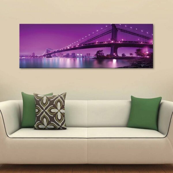 70x40 cm - Lila Golden Gate vászonkép