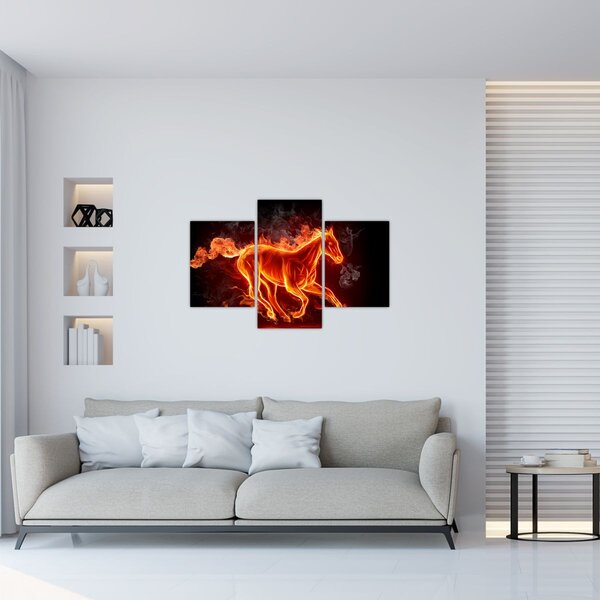 Kép - Ló lángokban (90x60 cm)