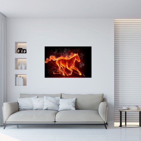 Kép - Ló lángokban (90x60 cm)