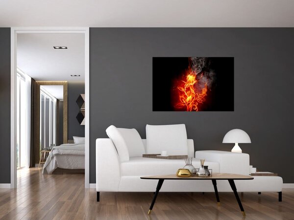 Kép - Rózsák a tűzben (90x60 cm)