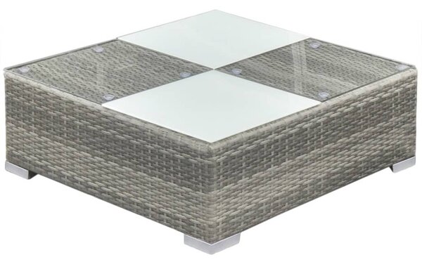 VidaXL 6 részes szürke polyrattan kerti ülőgarnitúra párnákkal