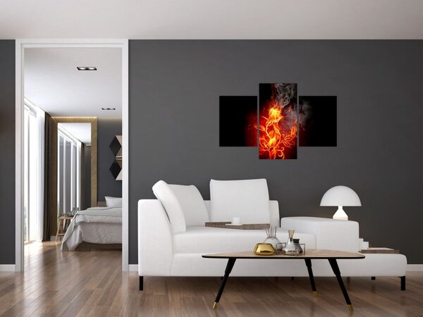 Kép - Rózsák a tűzben (90x60 cm)