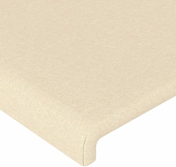 VidaXL Krémszínű Szövet Fejtámla Szárnyakkal - 203x23x118/128 cm