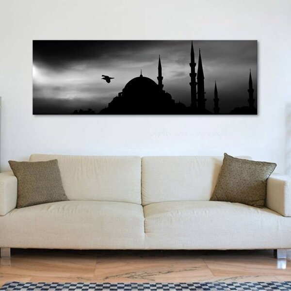 70x40 cm - Mecsetek sziluett vászonkép