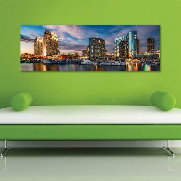 70x40 cm - San Diego fényei vászonkép