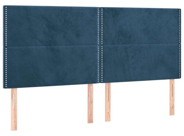 Bársony LED Fejtámla - Sötétkék - 200x128cm